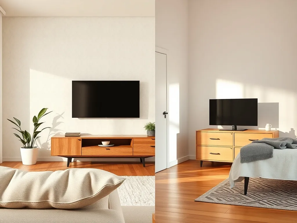 Na jakiej wysokości telewizor do salonu i sypialni?